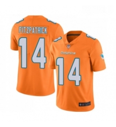 Youth Miami Dolphins 14 Ryan Fitzpatrick Limited Orange Rush Vapor Untouchable Football Jersey