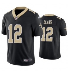 Men New Orleans Saints 12 Chris Olave Black Vapor Limited Stitched Jersey