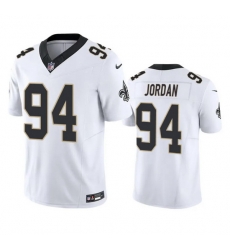 Men New Orleans Saints 94 Cameron Jordan White 2023 F U S E  Vapor Untouchable Limited Stitched Jersey