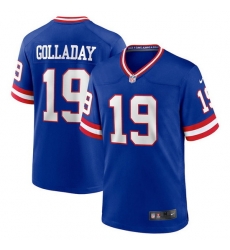 Men New York Giants 19 Kenny Golladay Royal Classic Retired Player Stitched Game Jersey