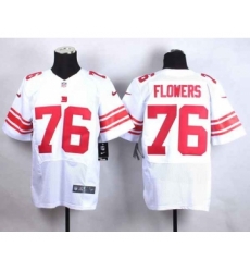 nike nfl jerseys new york giants 76 flowers white[Elite]