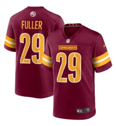 Men Washington Commanders 29 Kendall Fuller 2022 Burgundy Game Stitched Jersey