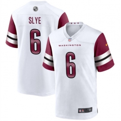 Men Washington Commanders 6 Joey Slye White Stitched Game Jersey