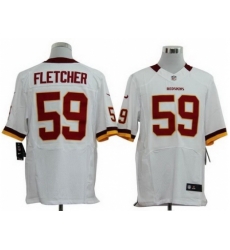 Nike Washington Redskins 59 London Fletcher White Elite NFL Jersey