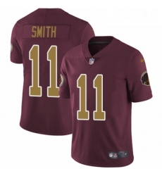 Youth Nike Washington Redskins 11 Alex Smith Burgundy RedGold Number Alternate 80TH Anniversary Vapor Untouchable Elite Player NFL Jersey