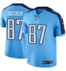 Nike Titans #87 Eric Decker Light Blue Mens Stitched NFL Limited Rush Jersey