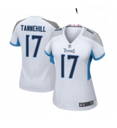 Womens Tennessee Titans 17 Ryan Tannehill Game White Football Jersey