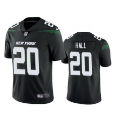 Men New York Jets 20 Breece Hall 2022 Black Vapor Untouchable Limited Stitched Jersey