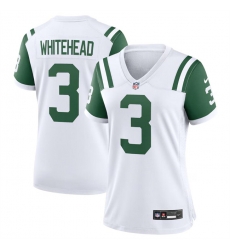 Women New York Jets 3 Jordan Whitehead White Classic Alternate Stitched Jersey