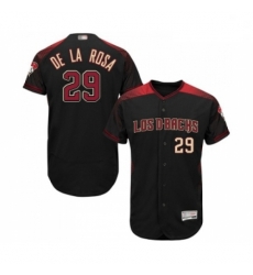 Mens Arizona Diamondbacks 29 Jorge De La Rosa Black Alternate Authentic Collection Flex Base Baseball Jersey