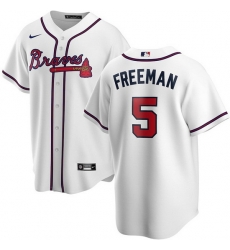 Youth Atlanta Braves 5 Freddie Freeman White Cool Base Stitched Jersey