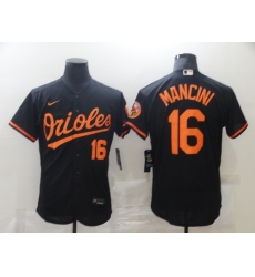 Men Nike Baltimore Orioles 16 Trey Mancini Black Alternate 2020 Flex Base Player MLB Jersey