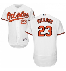 Mens Majestic Baltimore Orioles 23 Joey Rickard White Home Flex Base Authentic Collection MLB Jersey