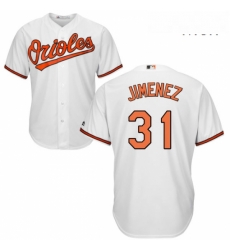 Mens Majestic Baltimore Orioles 31 Ubaldo Jimenez Replica White Home Cool Base MLB Jersey