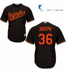 Mens Majestic Baltimore Orioles 36 Caleb Joseph Replica Black Alternate Cool Base MLB Jersey 