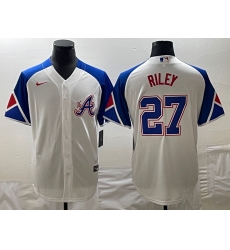 MLB Braves 27 Riley White City Connect Cool Base Men Jersey