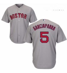 Mens Majestic Boston Red Sox 5 Nomar Garciaparra Replica Grey Road Cool Base MLB Jersey