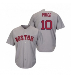 Youth Boston Red Sox 10 David Price Replica Grey Road Cool Base Baseball Jersey