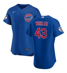 Men Chicago Cubs 43 Dan Winkler Men Nike Royal Alternate 2020 Flex Base Player Jersey