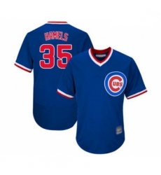 Mens Chicago Cubs 35 Cole Hamels Royal Blue Cooperstown Flexbase Authentic Collection Baseball Jersey