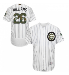 Mens Majestic Chicago Cubs 26 Billy Williams Authentic White 2016 Memorial Day Fashion Flex Base MLB Jersey