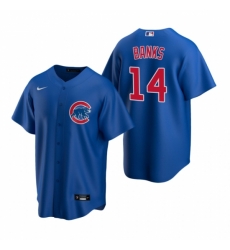 Mens Nike Chicago Cubs 14 Ernie Banks Royal Alternate Stitched Baseball Jerse