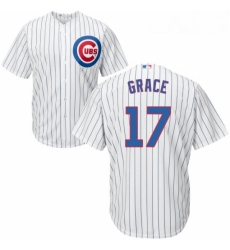 Youth Majestic Chicago Cubs 17 Mark Grace Replica White Home Cool Base MLB Jersey