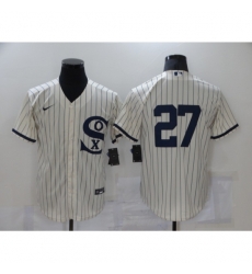 Men Chicago White Sox 27 Lucas Giolito Cream Game 2021 Field of Dreams Jersey