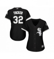 Womens Chicago White Sox 32 Preston Tucker Replica Black Alternate Home Cool Base Baseball Jersey 