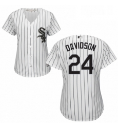 Womens Majestic Chicago White Sox 24 Matt Davidson Replica White Home Cool Base MLB Jersey 