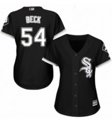 Womens Majestic Chicago White Sox 54 Chris Beck Authentic Black Alternate Home Cool Base MLB Jersey 