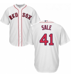 Youth Majestic Boston Red Sox 41 Chris Sale Replica White Home Cool Base MLB Jersey