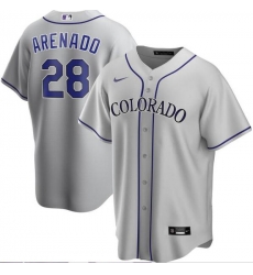 Rockies 28 Nolan Arenado Gray 2020 Nike Cool Base Jersey