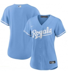 Women Kansas City Royals Blank Light Blue Cool Base Jersey