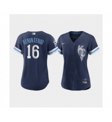 Women's Kansas City Royals #16 Andrew Benintendi 2022 Navy City Connect Cool Base Stitched Jersey