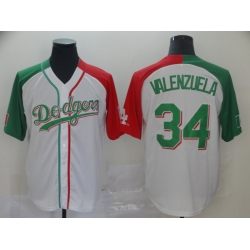 Dodgers 34 Fernando Valenzuela White Mexican Heritage Culture Night Jersey Mexico