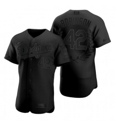 Dodgers 42 Jackie Robinson Black Nike Flexbase Fashion Jersey