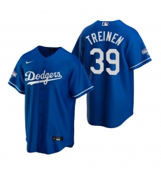 Men Los Angeles Dodgers 39 Blake Treinen Royal 2020 World Series Champions Replica Jersey