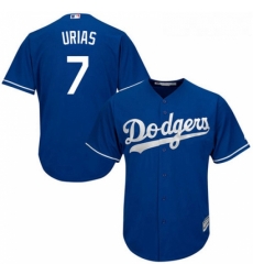 Youth Majestic Los Angeles Dodgers 7 Julio Urias Replica Royal Blue Alternate Cool Base MLB Jersey