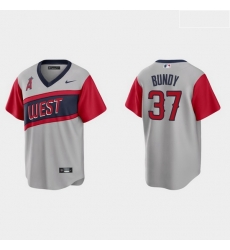 Men Los Angeles Angels 37 Dylan Bundy Men Nike Gray 2021 Little League Classic Game MLB Jersey