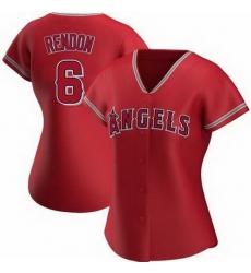 Women Los Angeles Angels 6 Anthony Rendon Nike Home 2020 MLB Player Jersey Red