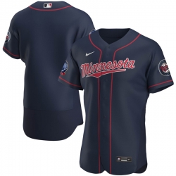 Men Minnesota Twins Men Nike Navy Alternate 2020 60th Season Flex Base Team MLB Jersey