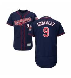 Mens Minnesota Twins 9 Marwin Gonzalez Navy Blue Alternate Flex Base Authentic Collection Baseball Jersey