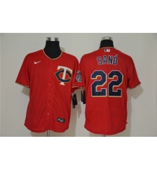 Twins 22 Miguel Sano Red 2020 Nike Cool Base Jersey