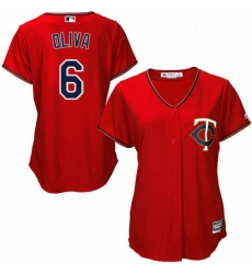 Womens Majestic Minnesota Twins 6 Tony Oliva Authentic Scarlet Alternate Cool Base MLB Jersey