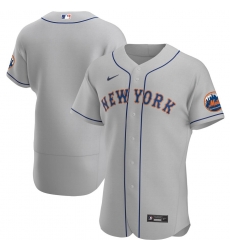 Men New York Mets Men Nike Gray Road 2020 Flex Base Official Team MLB Jersey