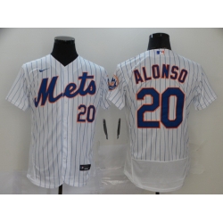 Mets 20 Pete Alonso White 2020 Nike Flexbase Jersey