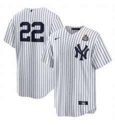 Men New York Yankees 22 Juan Soto White 2024 World Series Cool Base Stitched Baseball Jersey