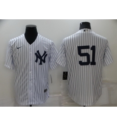 Men New York Yankees 51 Bernie Williams White Cool Base Stitched Baseball jersey