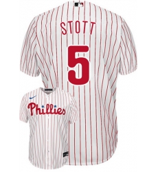 Men Philadelphia Phillies 5 Bryson Stott White Cool Base Stitched Baseball Jersey